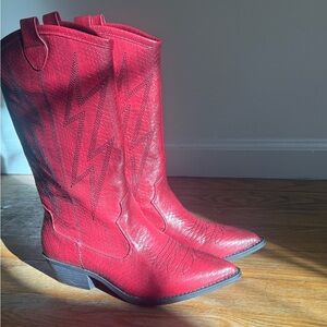Red Cowboy style boots